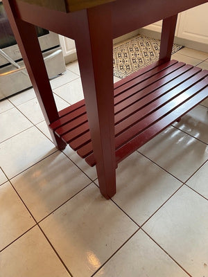 "John Boos" Blended-Grain Walnut-Top Country Butcher's Block Table
