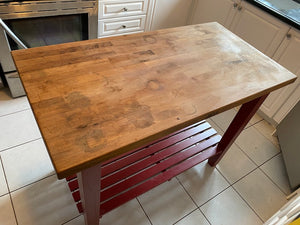 "John Boos" Blended-Grain Walnut-Top Country Butcher's Block Table