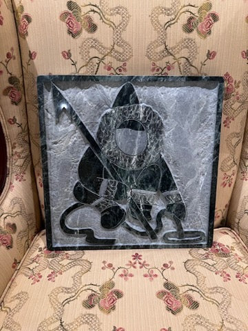 Verdi Marble Plaque by David Bernett titled "Breaking New Ground"