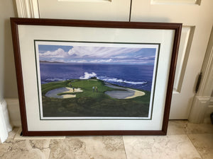 Limited Edition Signed Print- "The 7th at Pebble Beach" by Tony Harris