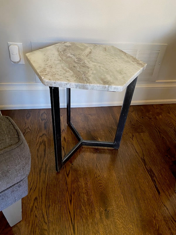 Marble Top Accent Table