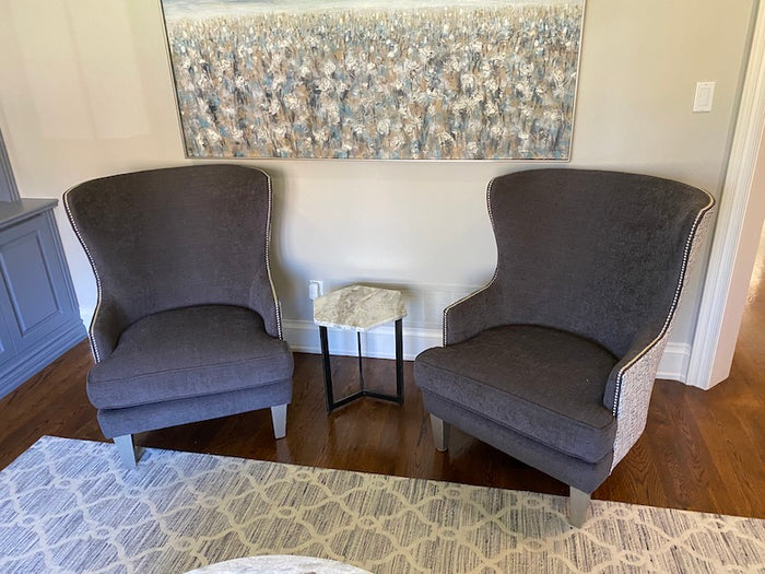 Pair of Modern Decor-Rest Wingback Chairs