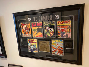 DC COMICS FRAMED FIRST EDITIONS FROM 1939-1962