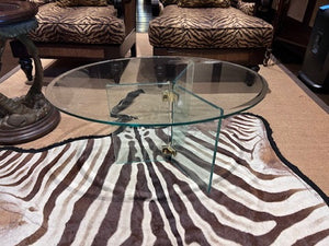 Oval Glass Coffee Table