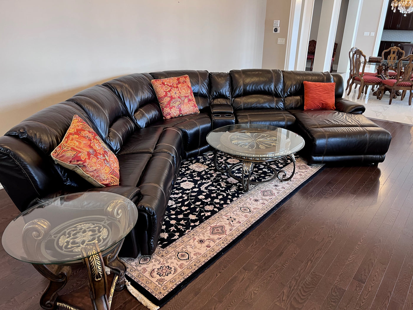 Ashley furniture brown sectional couch discount