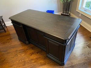 Dark Brown Executive Wood Desk