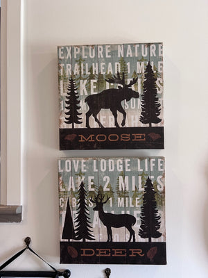 Moose & Deer Wall Art
