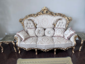 'Paradise Home Decor Furniture' Gold Wood Carved Sofa