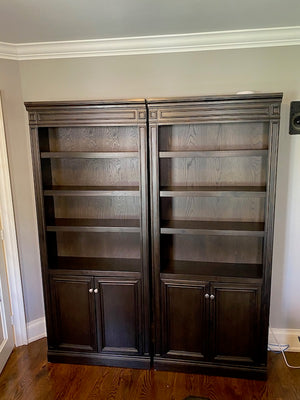 2 Dark Brown Executive Bookcases