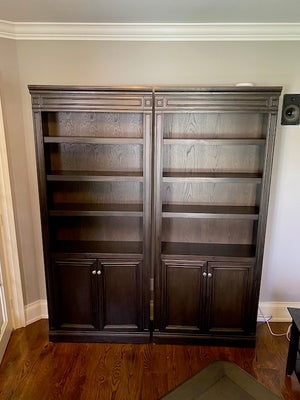 2 Dark Brown Executive Bookcases