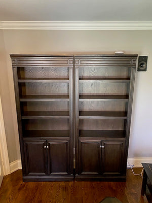 2 Dark Brown Executive Bookcases