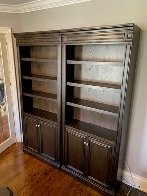 2 Dark Brown Executive Bookcases