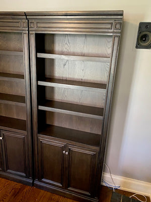 2 Dark Brown Executive Bookcases