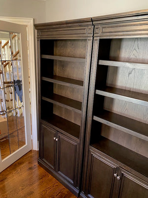 2 Dark Brown Executive Bookcases