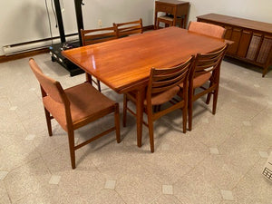 MCM Teak Dining Table + 6 Chairs- Made in Denmark