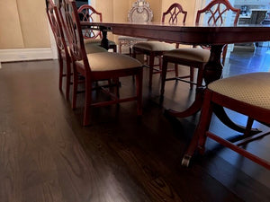 'Knechtel' Dining Table + 8 Chairs (**2 Armchairs not shown)