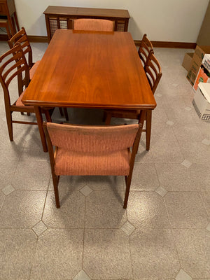 MCM Teak Dining Table + 6 Chairs- Made in Denmark