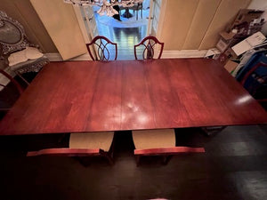 'Knechtel' Dining Table + 8 Chairs (**2 Armchairs not shown)