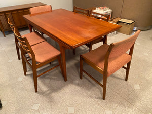 MCM Teak Dining Table + 6 Chairs- Made in Denmark