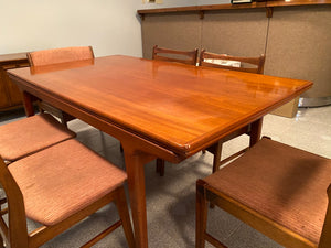 MCM Teak Dining Table + 6 Chairs- Made in Denmark