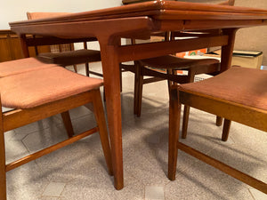 MCM Teak Dining Table + 6 Chairs- Made in Denmark