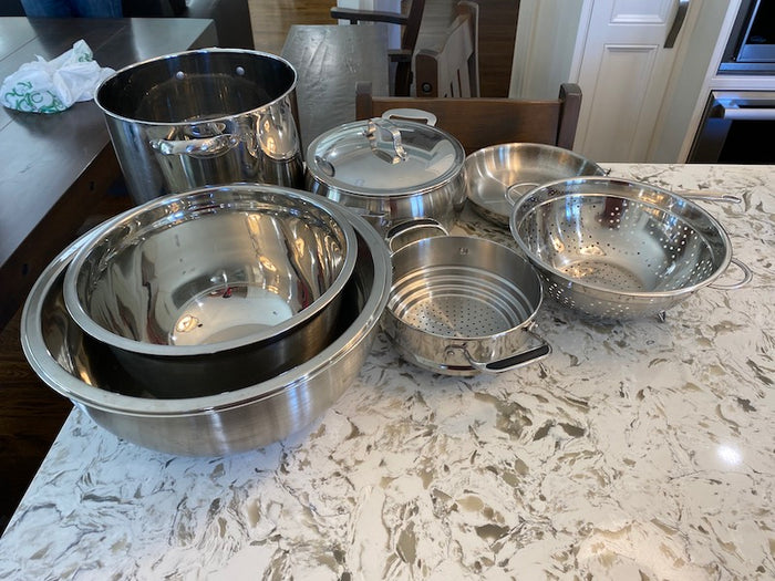 Miscellaneous Stainless Steel Kitchenware Lot