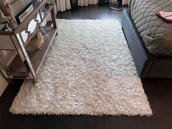 White Shag Rug- 5x8