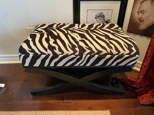 Zebra Upholstered Bench