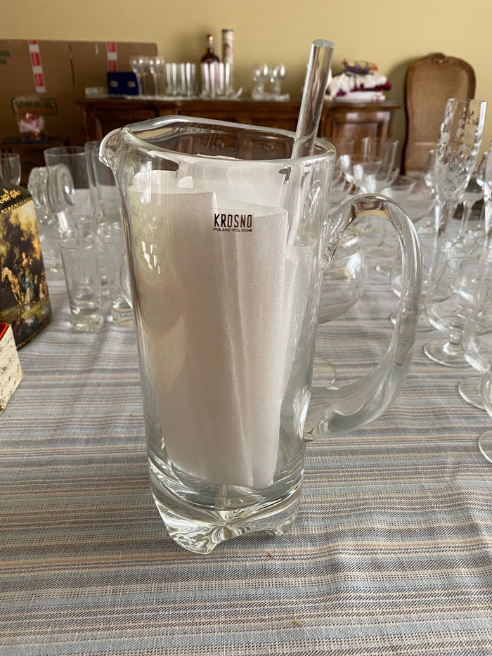 Krosno Poland Glass Martini Pitcher