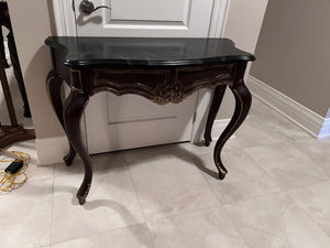 Bombay Faux Marble Top Console Table