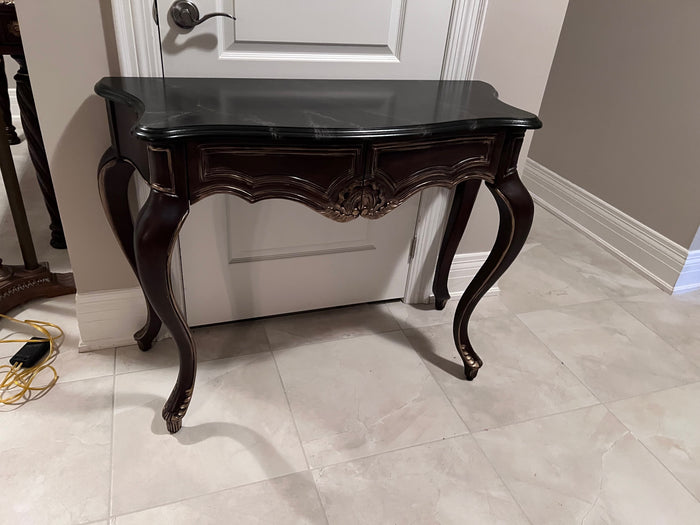 Bombay Faux Marble Top Console Table