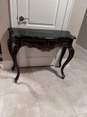 Bombay Faux Marble Top Console Table