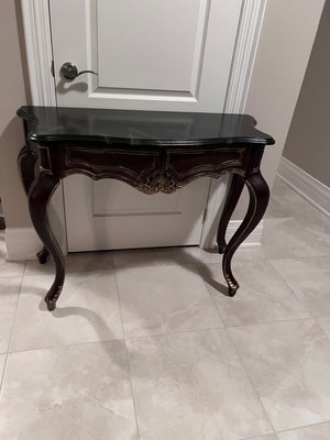 Bombay Faux Marble Top Console Table