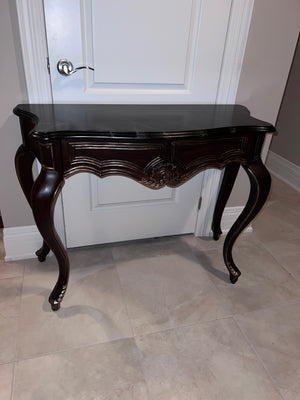 Bombay Faux Marble Top Console Table