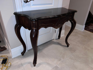 Bombay Faux Marble Top Console Table