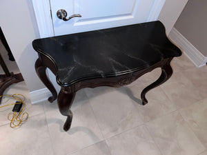 Bombay Faux Marble Top Console Table