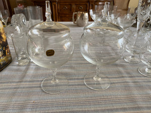 2 Bohemia Crystal Made in Czechoslovakia, Candy Dishes