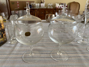 2 Bohemia Crystal Made in Czechoslovakia, Candy Dishes