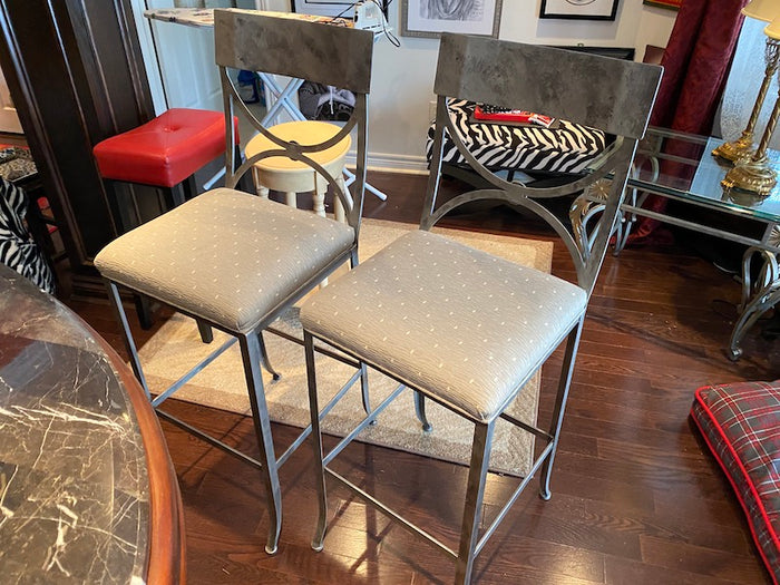 Pair of Metal Bar Stools