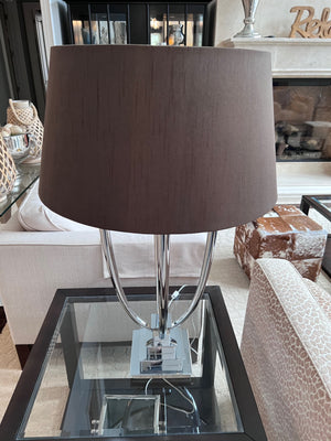 Pair of Chrome Table Lamps