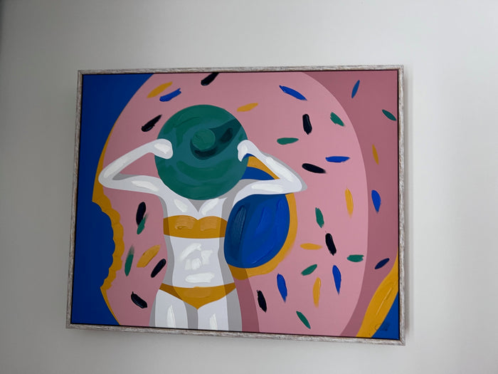 Print- Girl on Donut