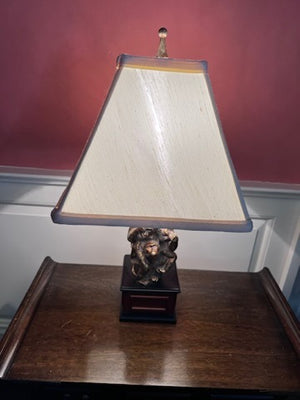 Bombay Monkey See No Evil, Hear No Evil, Speak No Evil Wood Base Table Lamp