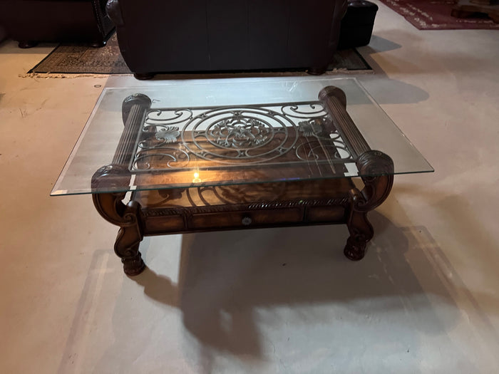 Ashley Furniture Margilles Glass Top Coffee Table