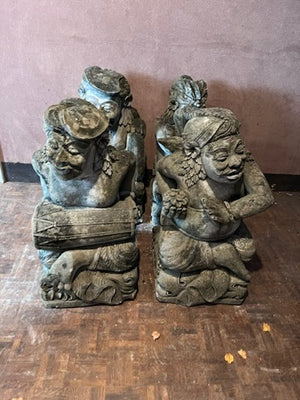 4 'Music Group' Concrete Statues Imported from Bali (*Originally $2,000+)