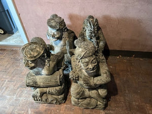 4 'Music Group' Concrete Statues Imported from Bali (*Originally $2,000+)