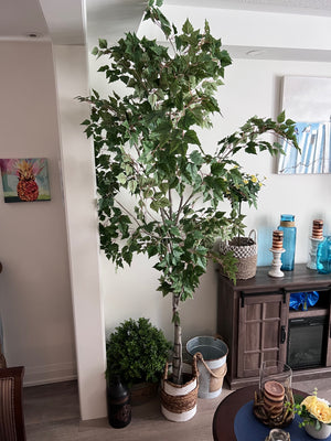 Faux Tree & Planter Lot