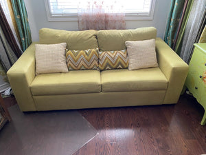 Upholstered Green Pullout Sofa