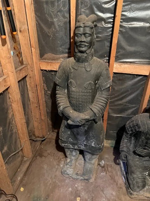 2 Terra Cotta Warrior Statues from Xian China- 4.6ft H