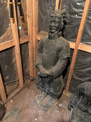 2 Terra Cotta Warrior Statues from Xian China- 4.6ft H