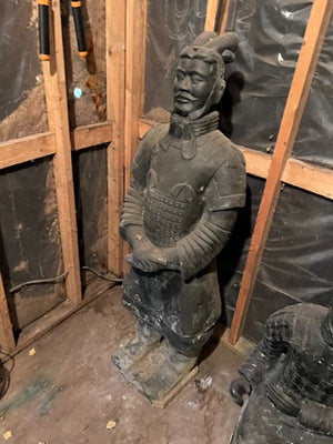2 Terra Cotta Warrior Statues from Xian China- 4.6ft H